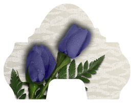 DARAY-L-055 2 Roses Purple